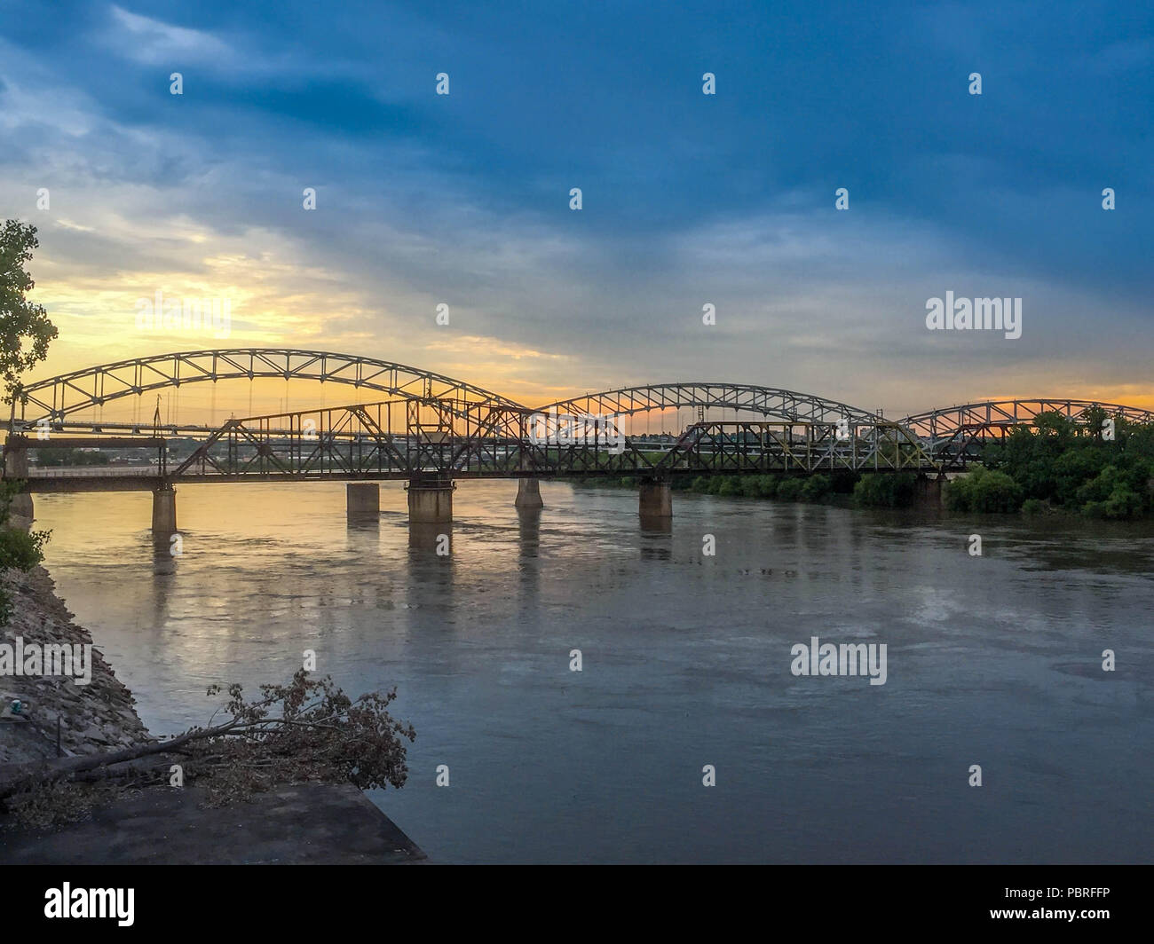 Buck O'Neil Bridge à Kansas City, Kansas Banque D'Images