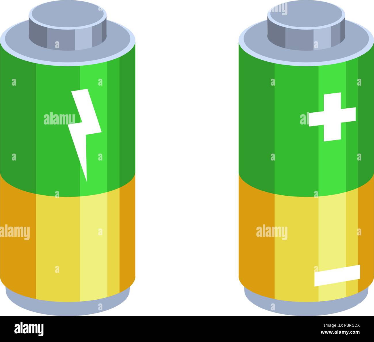 Cartoon vector petites batteries Illustration de Vecteur