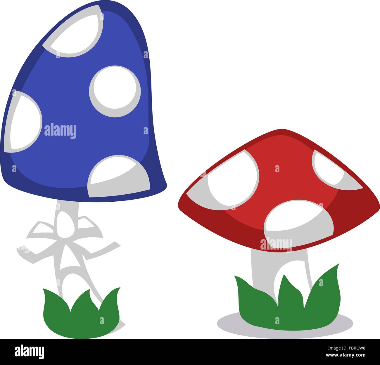Cartoon vector icônes champignons Illustration de Vecteur