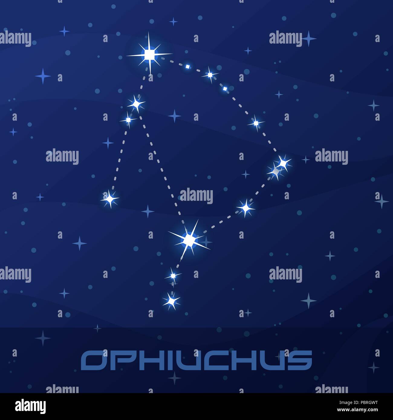 Constellation Ophiuchus, porte-Serpent Illustration de Vecteur