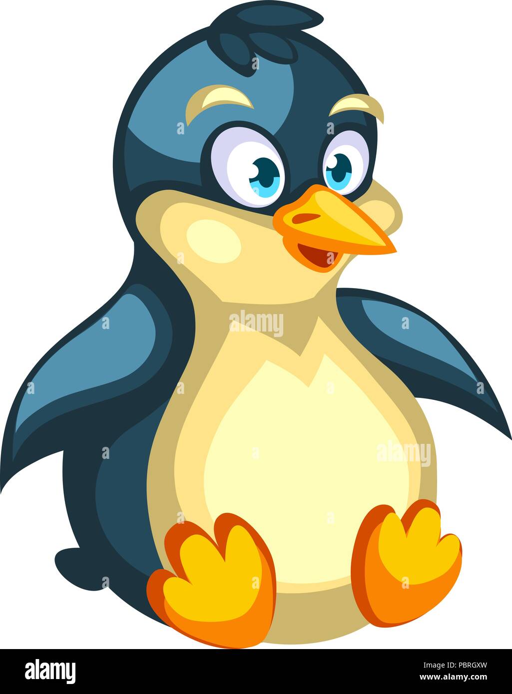 Vector Cartoon caractère penguin Illustration de Vecteur