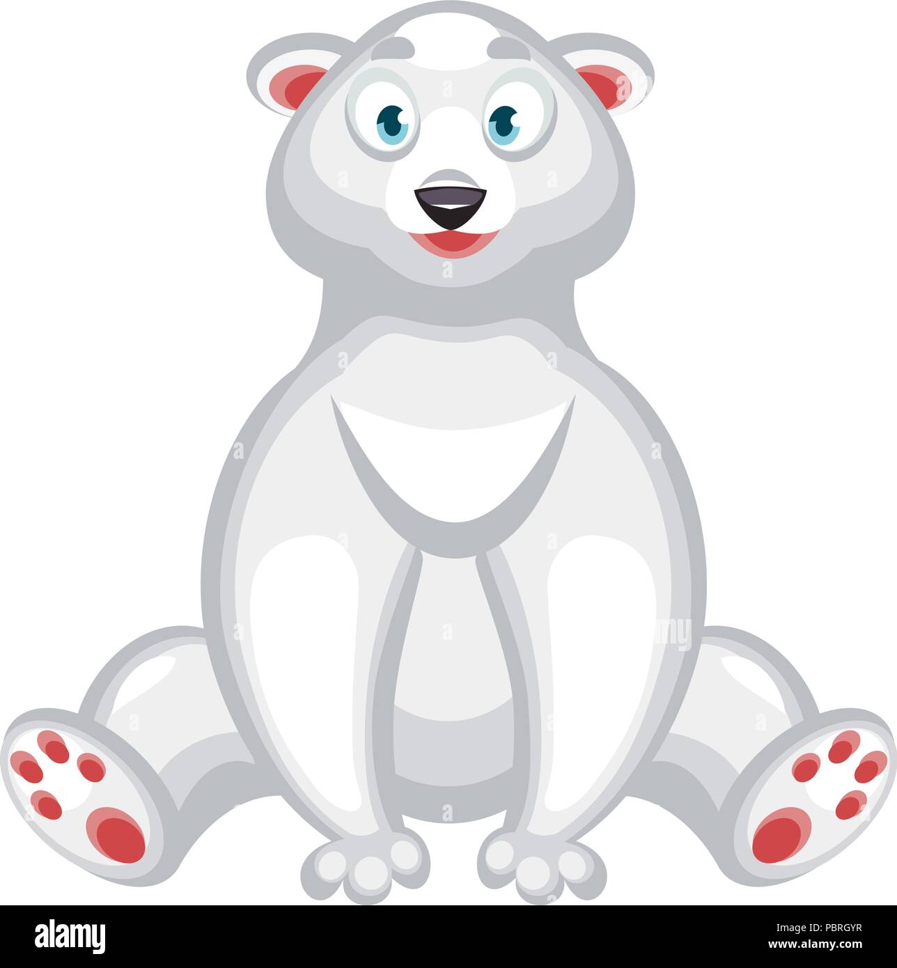 Vector Cartoon caractère de l'ours polaire Illustration de Vecteur