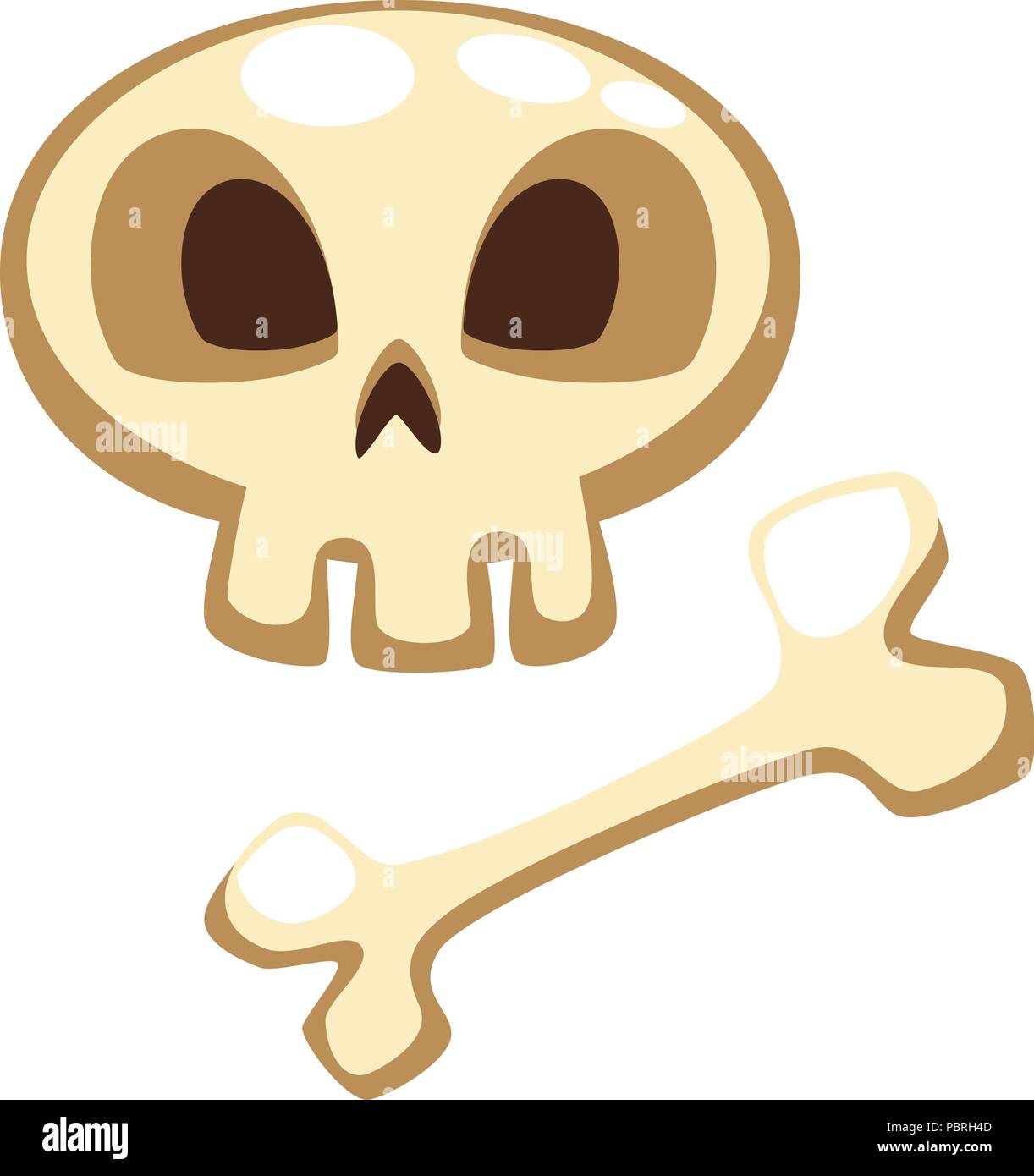 Cartoon vector et des os du crâne Illustration de Vecteur