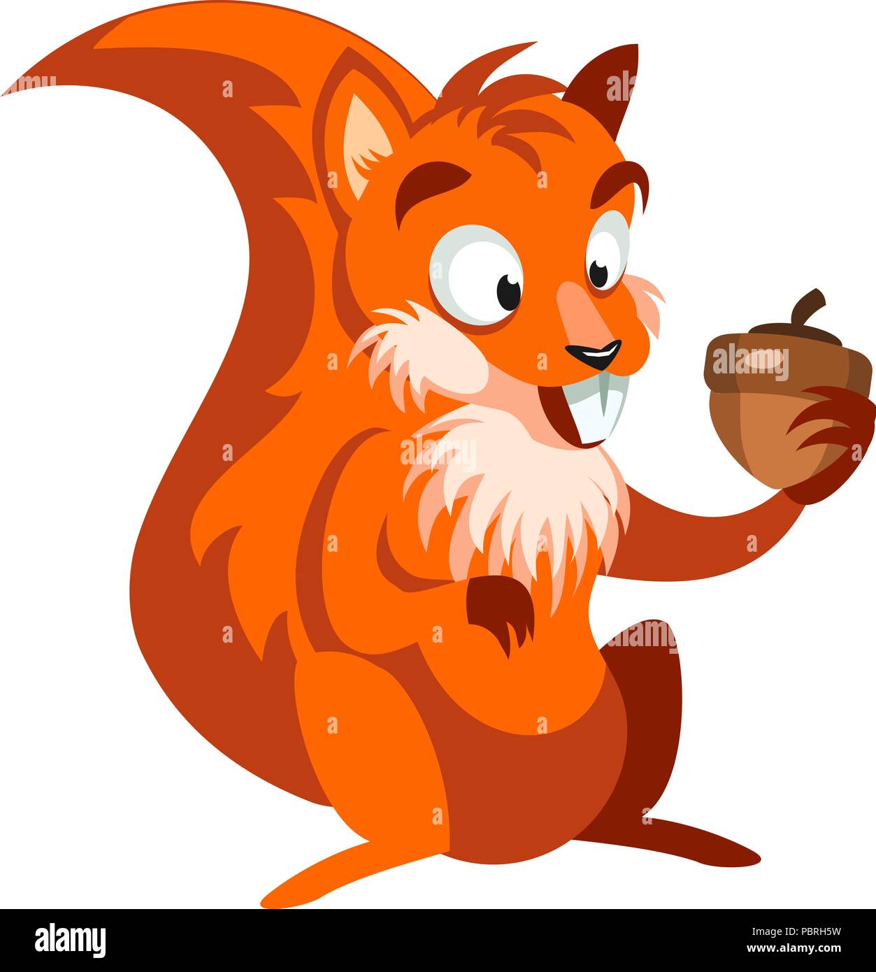 Vector Cartoon caractère écureuil Illustration de Vecteur