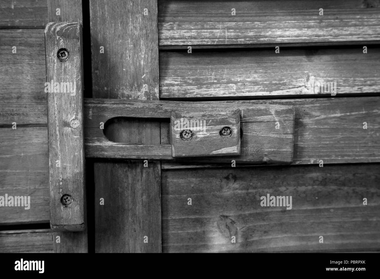 Noir et Blanc Poignée de porte de protection Banque D'Images