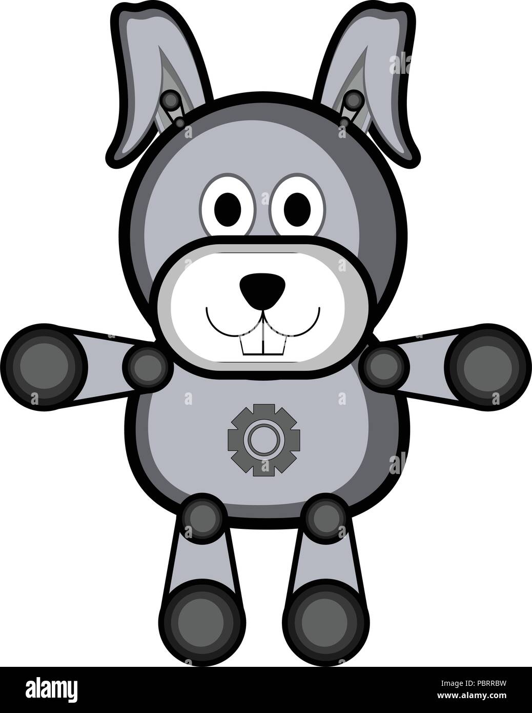 Icône jouet lapin farci isolés Illustration de Vecteur