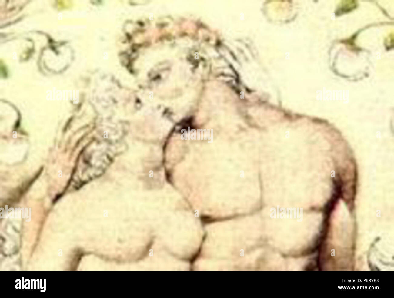 Adam et Eva recadrage de 'Satan regardant les caresses d'Adam et Eve' par William Blake (2). Banque D'Images