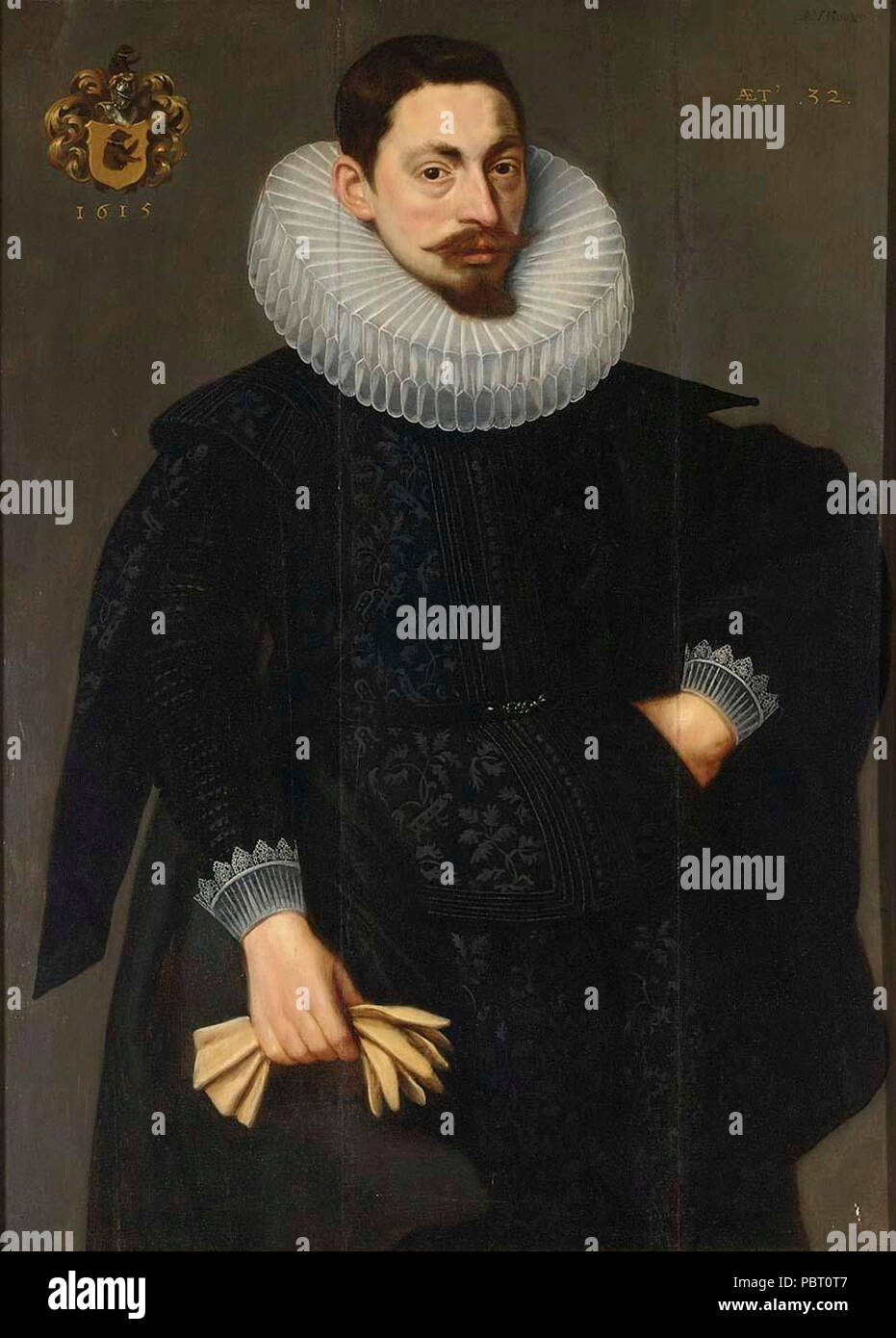 Adam van Noort - Portrait d'un homme barbu. Banque D'Images