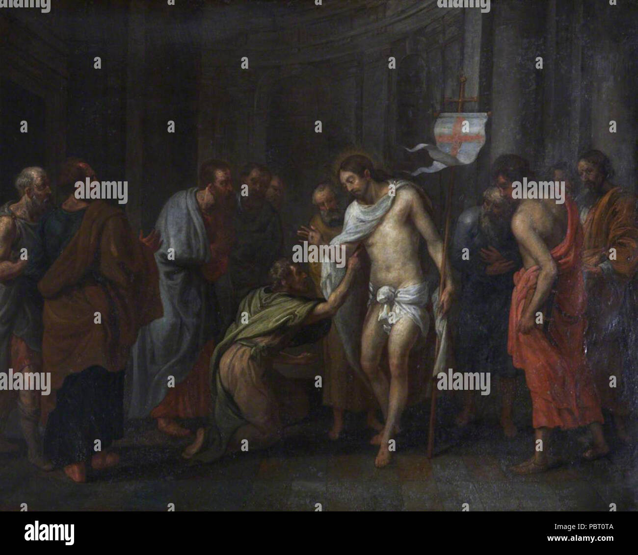 Adam van Noort (attr.) - L'incrédulité de Saint Thomas. Banque D'Images