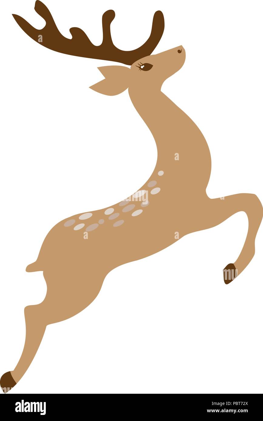 Vector illustration d'un cerf isolé sur fond blanc Illustration de Vecteur