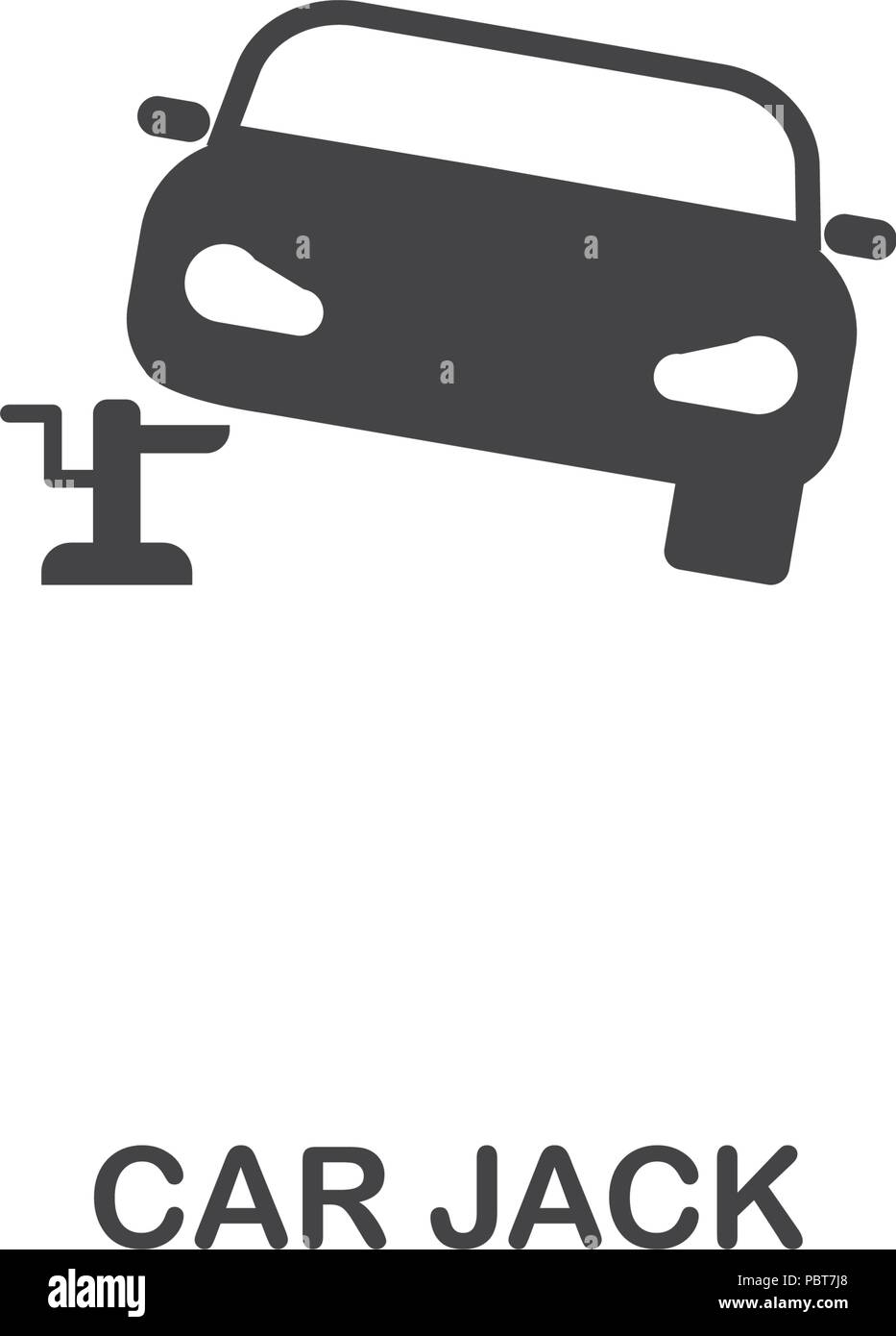 Cric de voiture icône créative. Élément simple illustration. Cric de voiture symbole de la conception des pièces de voiture collection. Peut être utilisé pour le web, mobile, web design Illustration de Vecteur