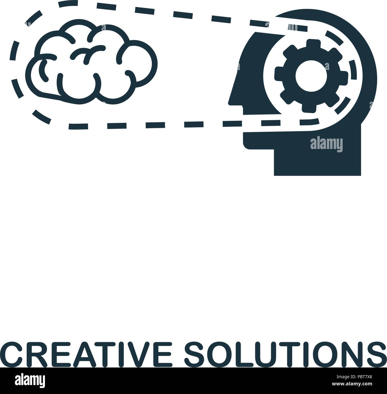 Des solutions créatives creative icône. Élément simple illustration. Des solutions créatives de design symbole de l'éducation en ligne collection. Peut être utilisé Illustration de Vecteur