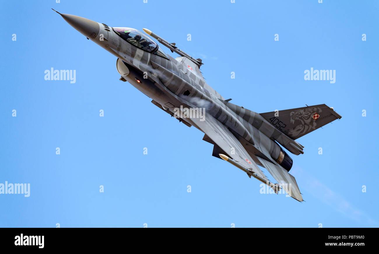 F-16C Fighting Falcon, armée de l'Air polonaise, Tigre, Banque D'Images