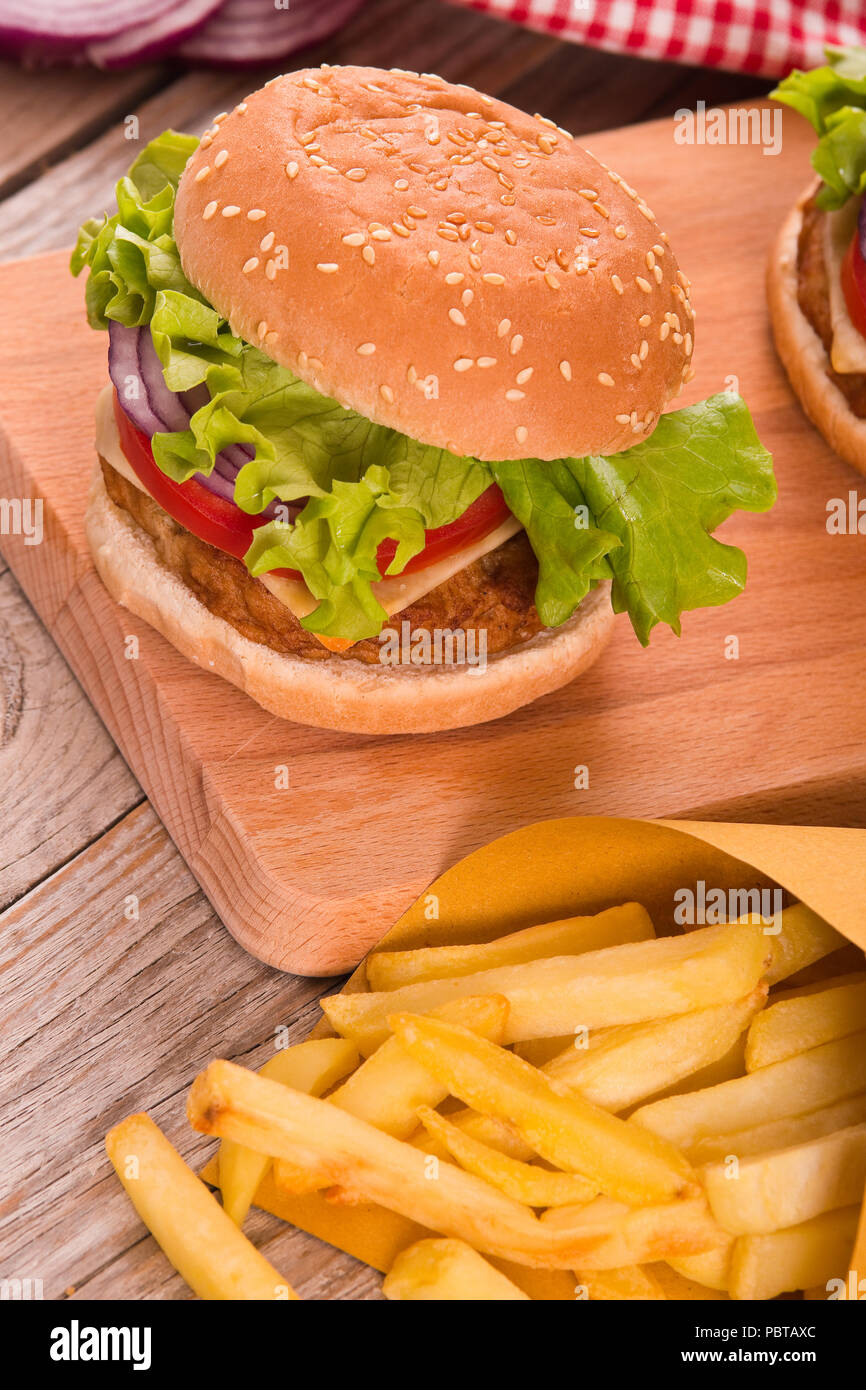 Hamburgers. Banque D'Images