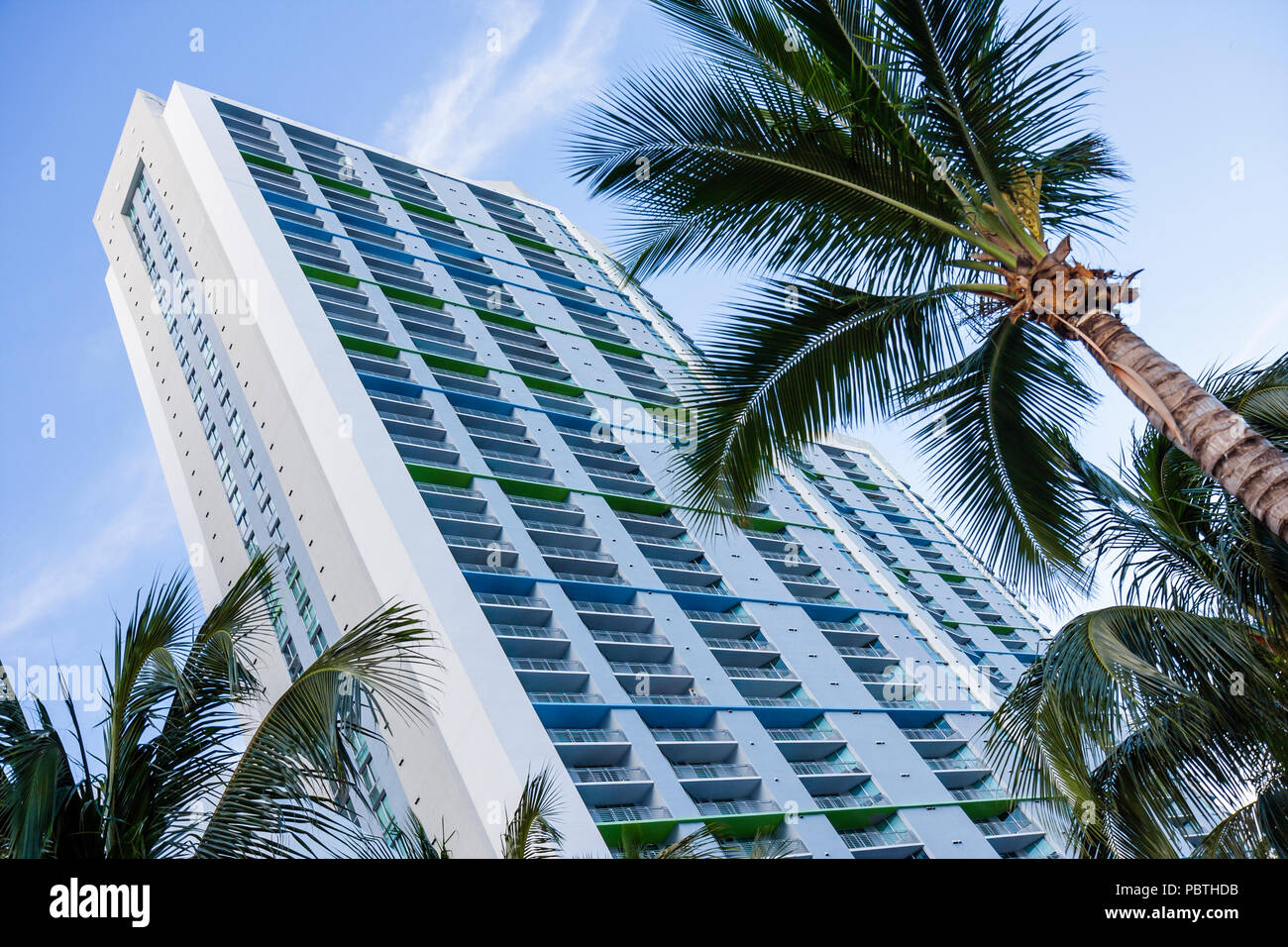 Miami Florida,centre-ville,un Miami,condominiums condos résidences appartements appartements appartements appartements, bâtiments housi Banque D'Images