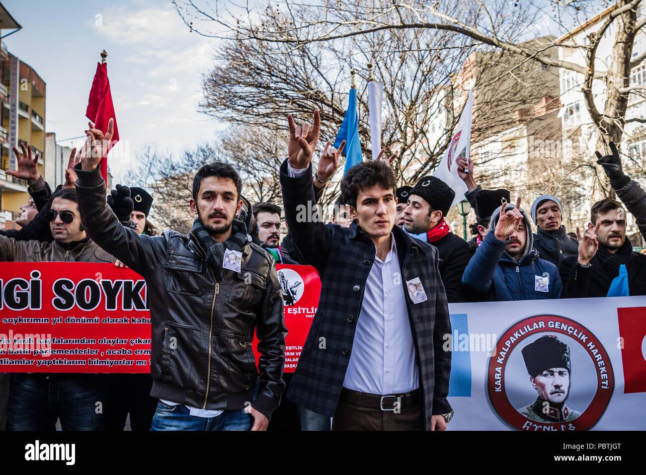 Paris, France - DEC 22, 2015 : Manifestations contre la mort d'étudiants nationalistes Cakiroglu Firat Banque D'Images