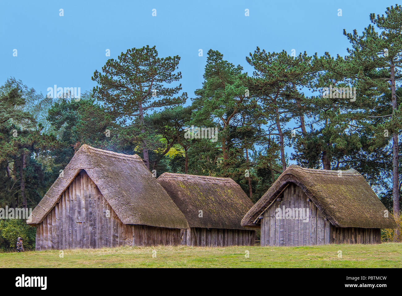 Village anglo-saxon, West Stow, Suffolk, UK Banque D'Images