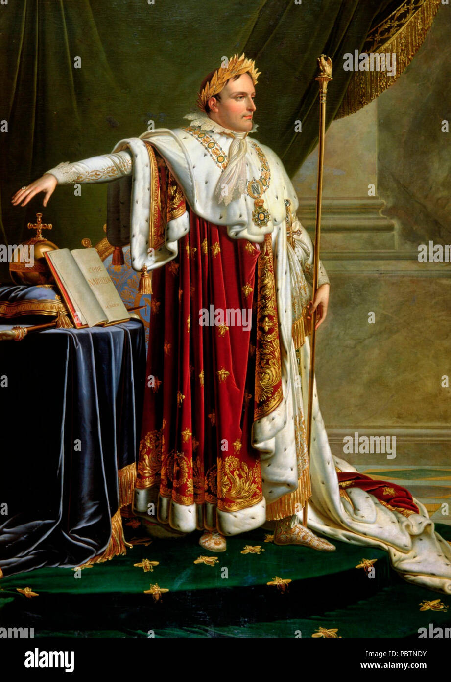 Napoléon Ier à Coronation Robes - Anne Louis Girodet de Roucy-Trioson, vers 1812 Banque D'Images