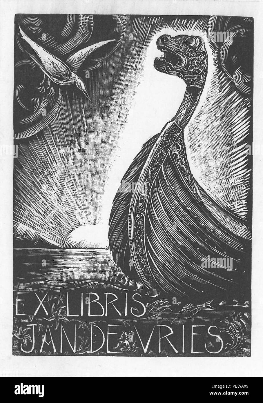 156 De Vries ex libris Banque D'Images