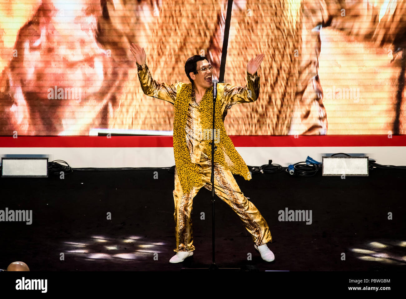 Kuala Lumpur, Malaisie. 29 juillet, 2018. Piko Taro concert à Japan Expo Malaisie à Kuala Lumpur, Malaisie, le 29 juillet 2018. Piko japonais Taro divertit ses fans. © Danny Chan/Alamy Live News. Banque D'Images