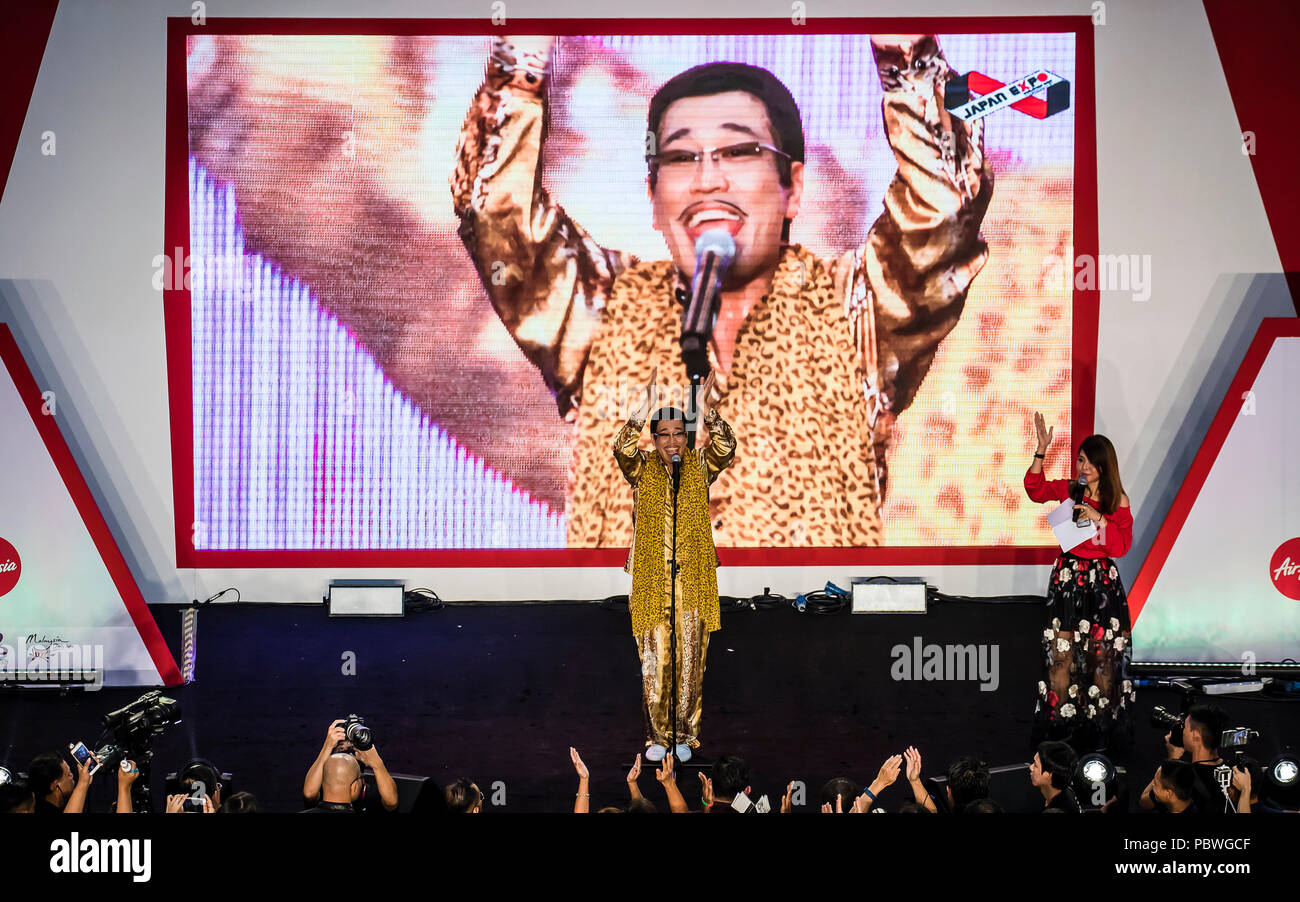 Kuala Lumpur, Malaisie. 29 juillet, 2018. Piko Taro concert à Japan Expo Malaisie à Kuala Lumpur, Malaisie, le 29 juillet 2018. Piko japonais Taro divertit ses fans. © Danny Chan/Alamy Live News. Banque D'Images