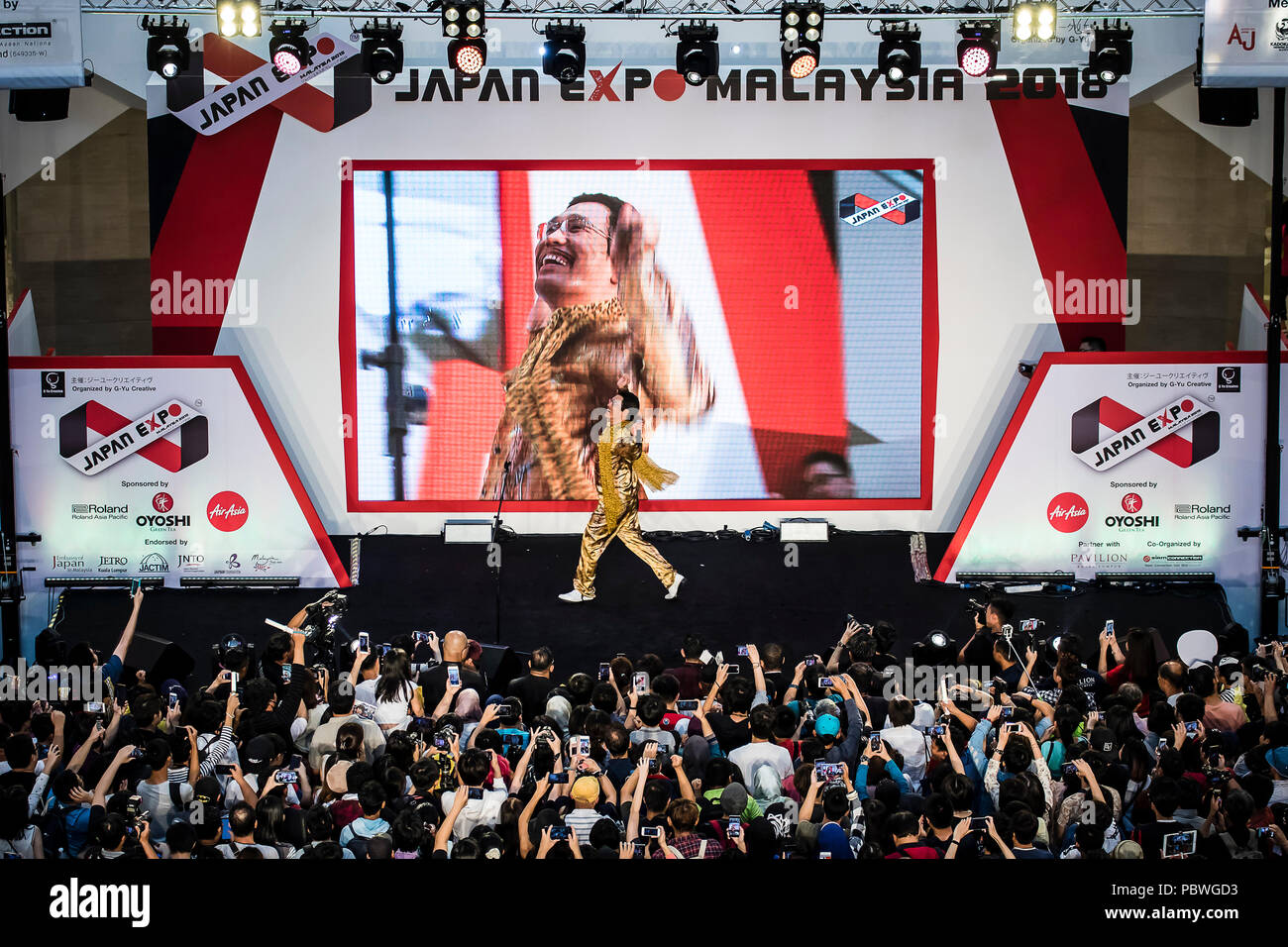 Kuala Lumpur, Malaisie. 29 juillet, 2018. Piko Taro concert à Japan Expo Malaisie à Kuala Lumpur, Malaisie, le 29 juillet 2018. Piko japonais Taro divertit ses fans. © Danny Chan/Alamy Live News. Banque D'Images
