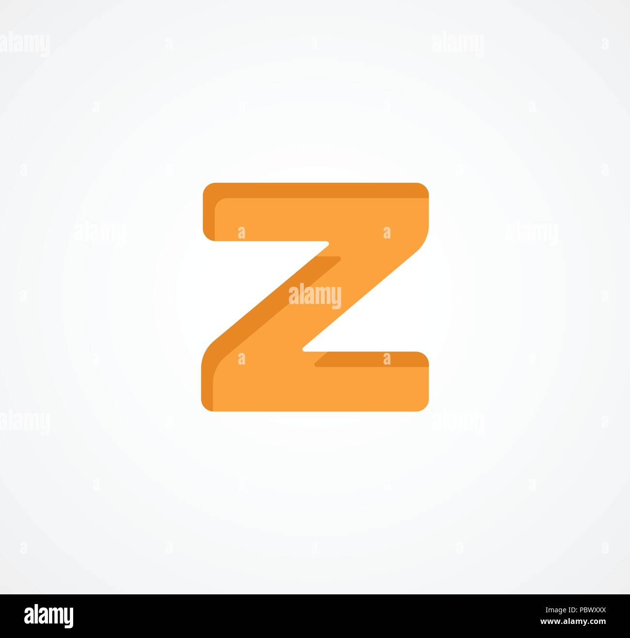 Lettre z bold geometric l ment font vecteur symbole moderne de l