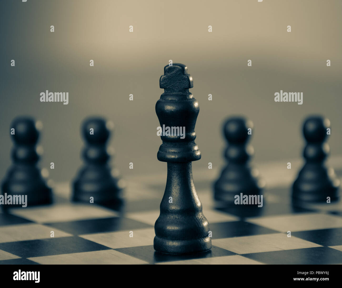 Conseil d'échecs et de pièces d'Échecs Banque D'Images