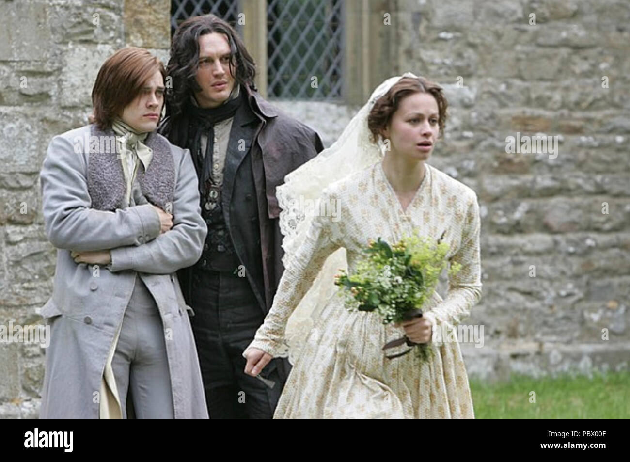 Hurlevent 2009 Mammoth écran plat série avec de gauche à droite : Tom Payne, Tom Hardy et Rebecca Nuit Banque D'Images