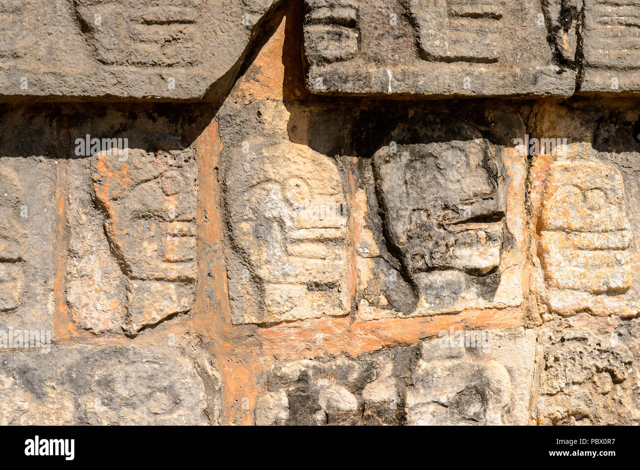 La plate-forme de Vénus, Chichen Itza, Tinum Municipalité, l'état du Yucatan. C'était une grande ville précolombienne construite par les Mayas de la borne pe classique Banque D'Images