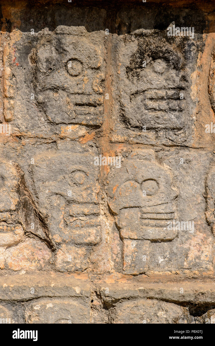 La plate-forme de Vénus, Chichen Itza, Tinum Municipalité, l'état du Yucatan. C'était une grande ville précolombienne construite par les Mayas de la borne pe classique Banque D'Images