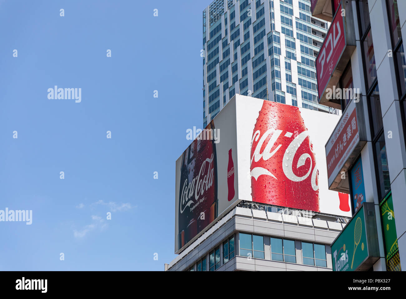 Coca-Cola annonce, Shibuya, Tokyo, Japon Banque D'Images