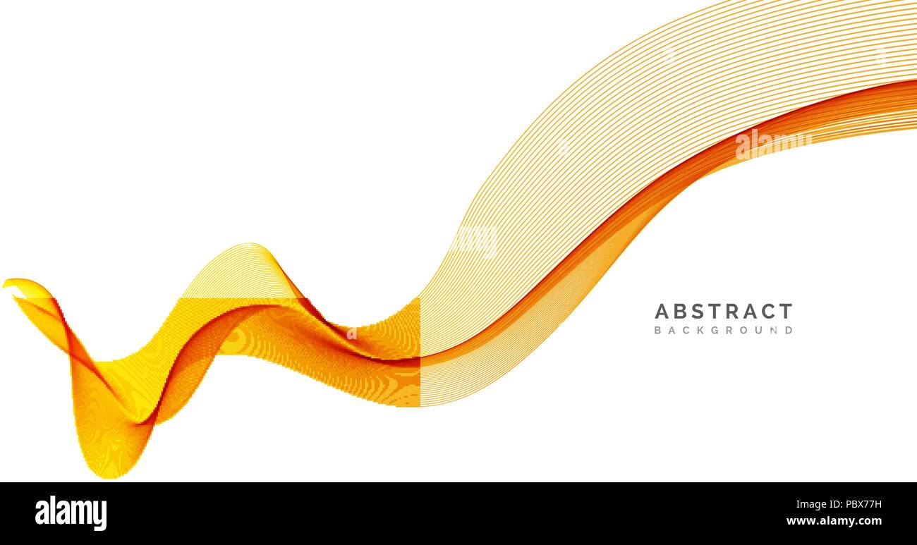 Abstract vector background, ondulés orange Illustration de Vecteur