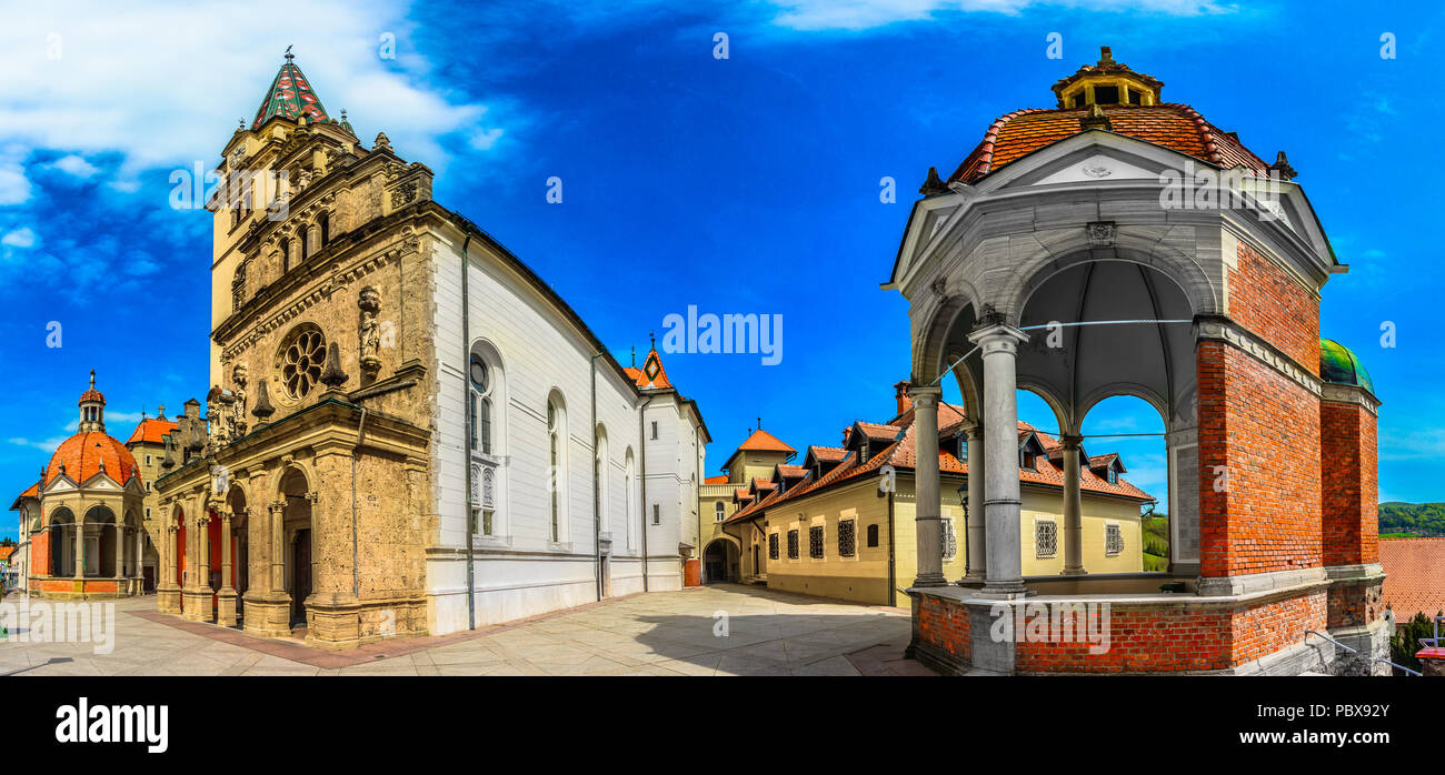 Panorama du site historique de marbre Marija Bistrica, en Croatie, Banque D'Images