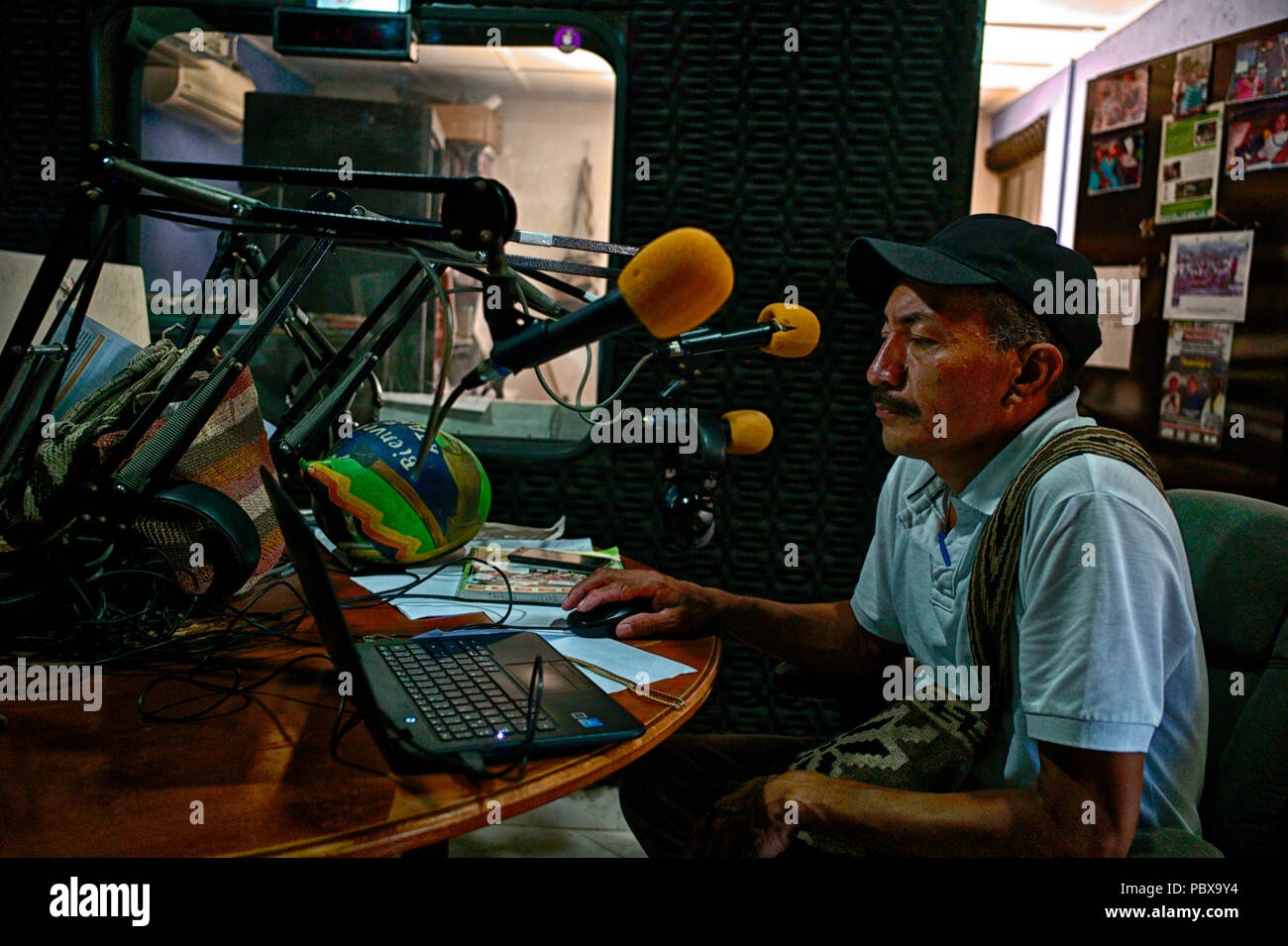 Emisora Estereo Tayrona, station de radio autochtones Banque D'Images