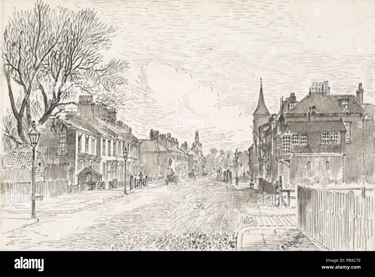 7 Passage à niveau, Stepney Beverley Road , c.1889 Banque D'Images