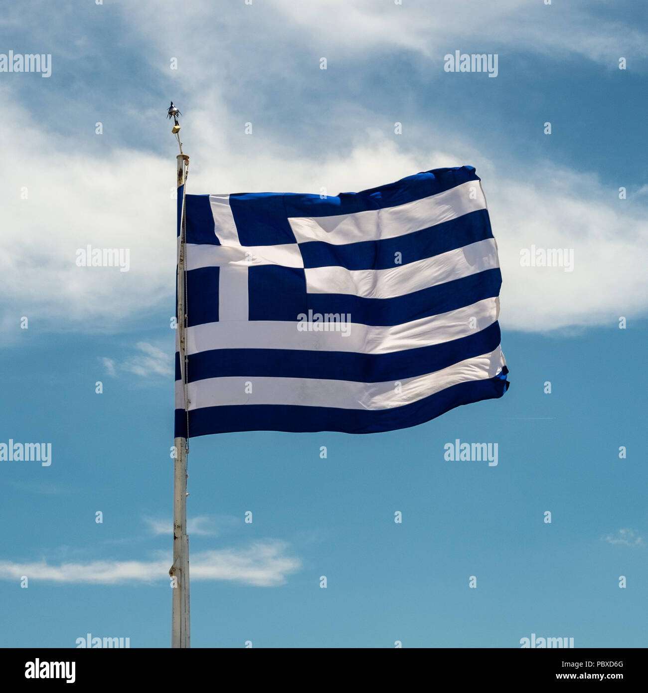 Le Drapeau Grec Athenes Grece Photo Stock Alamy
