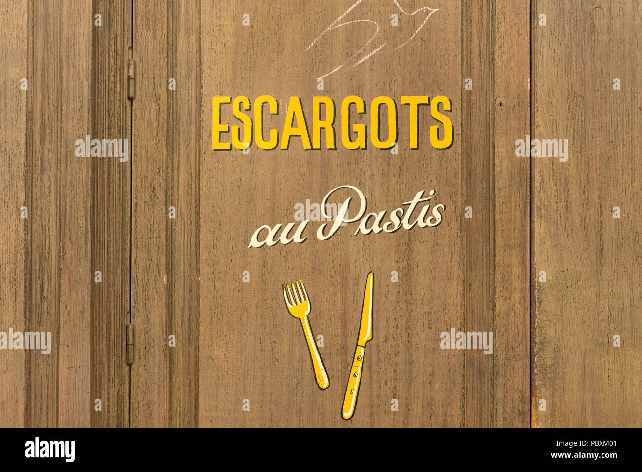 Détail d'un Paris restaurant extérieur. La France. Banque D'Images