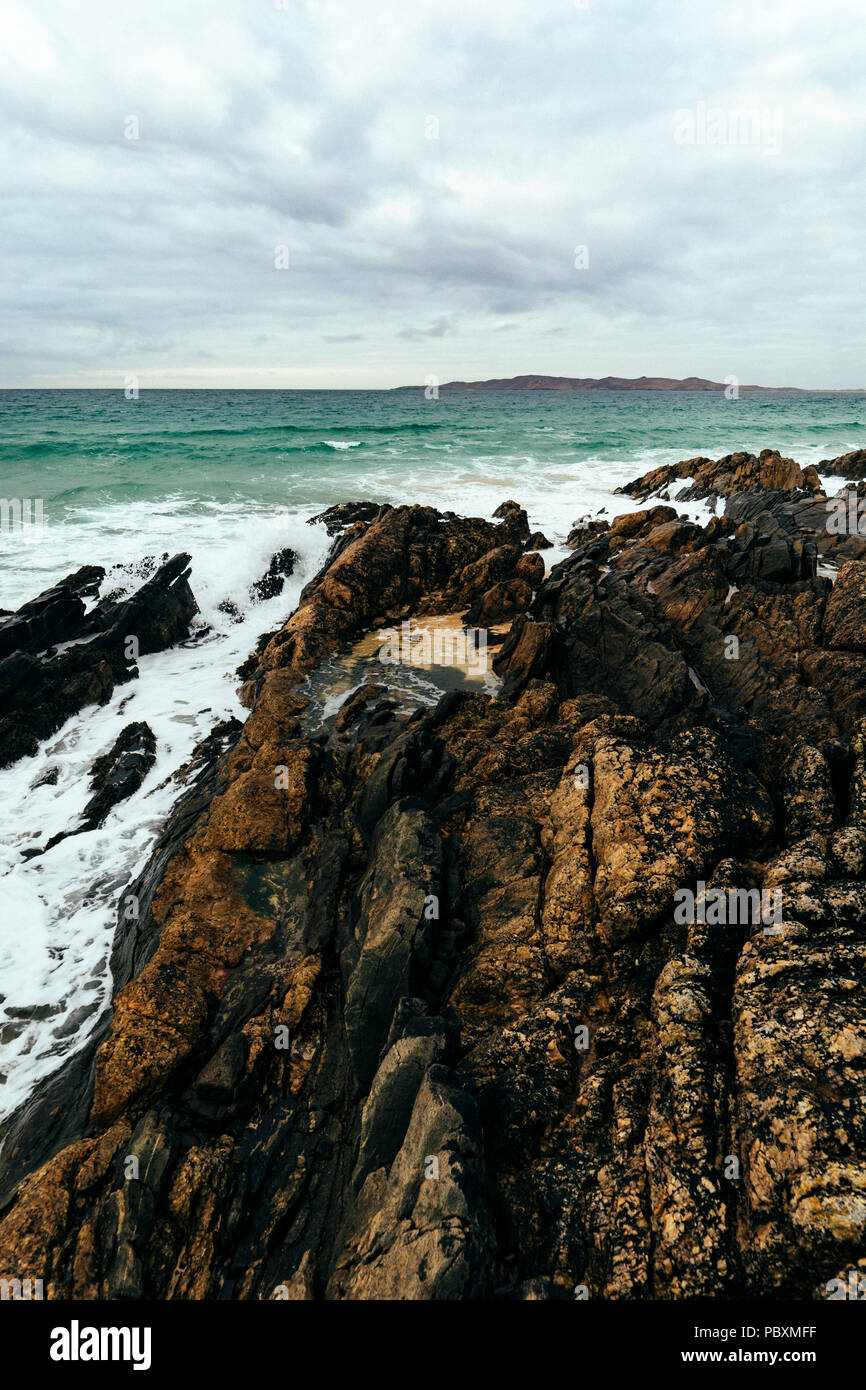 Borve beach, Isle of Harris, Scotland, UK, Europe Banque D'Images