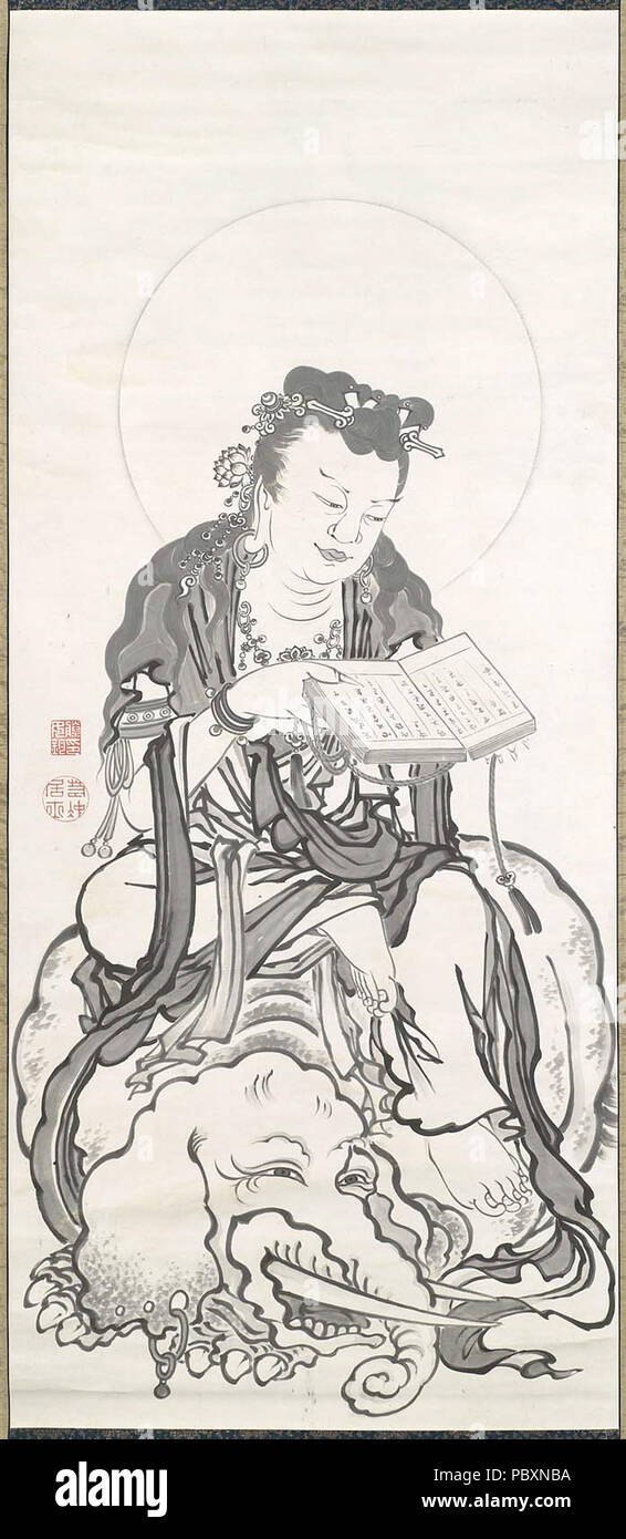 231 Fugen, le Bodhisattva de la vertu universelle par Itō Jakuchū Banque D'Images