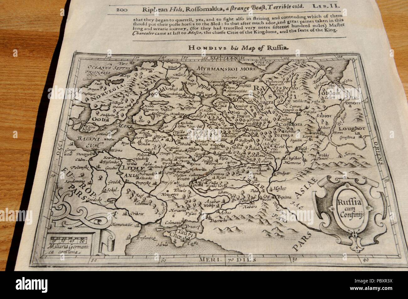 Le plan de la Russie et la Finlande par cartographe flamand Gerhardus Mercator (1512-1594). Après sa mort, certains de ses planches ont été vendues à cartogra flamand Banque D'Images