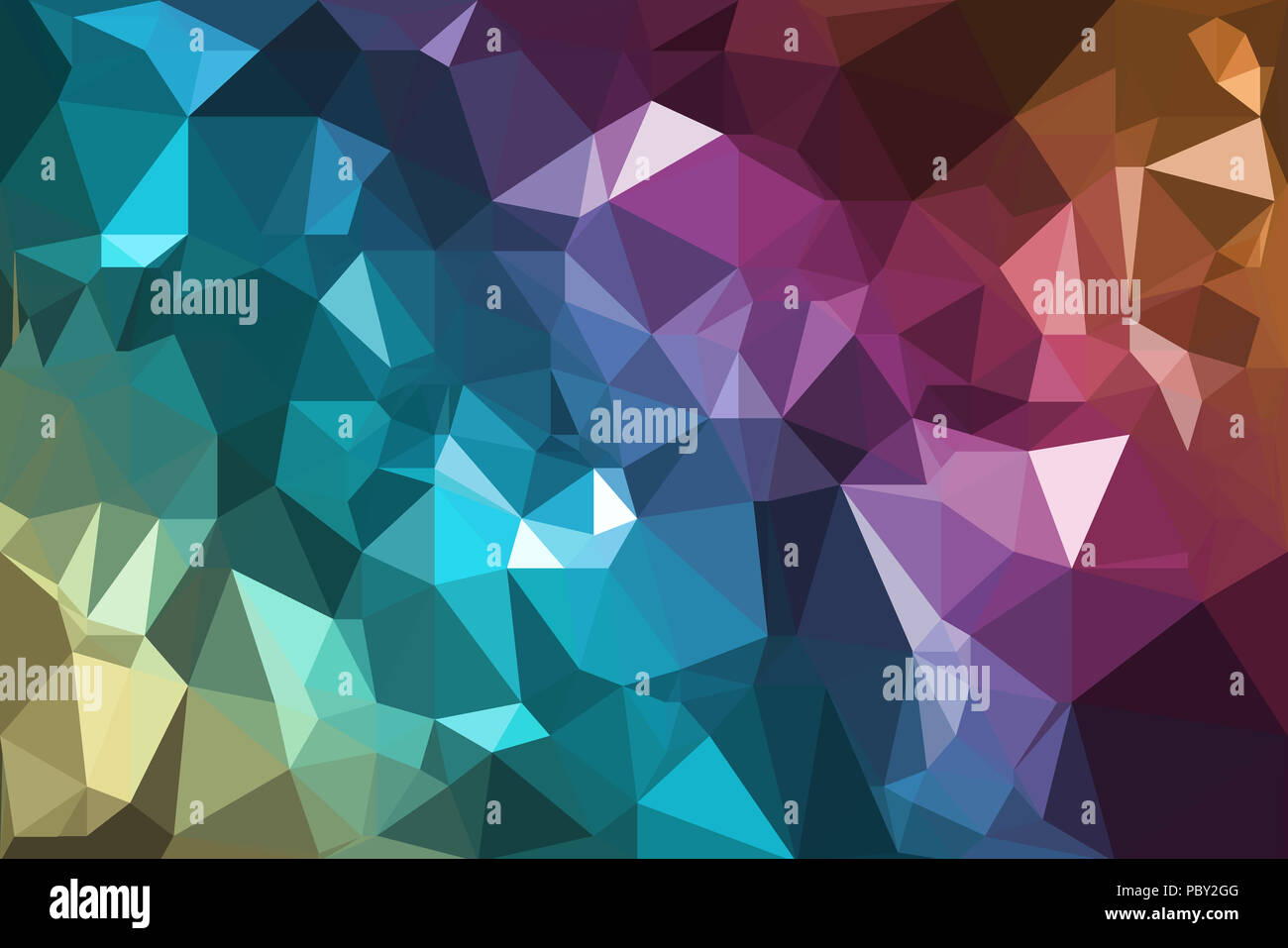 Illustration haute résolution basée sur des triangles colorés Banque D'Images
