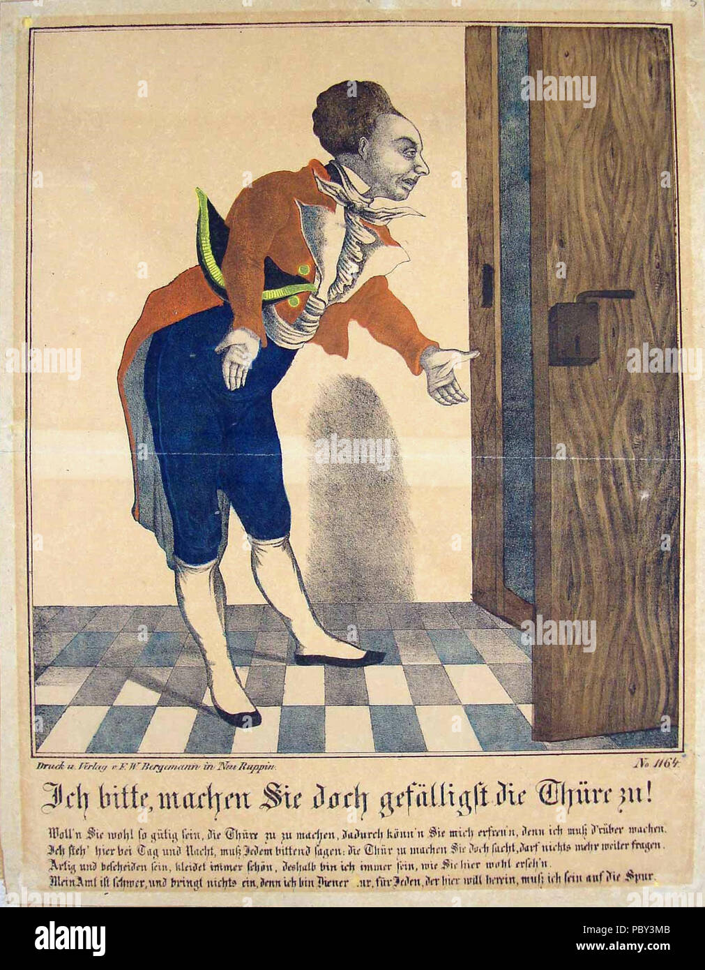 291 bitte Ich machen Sie doch die gefälligst Thüre zu Banque D'Images