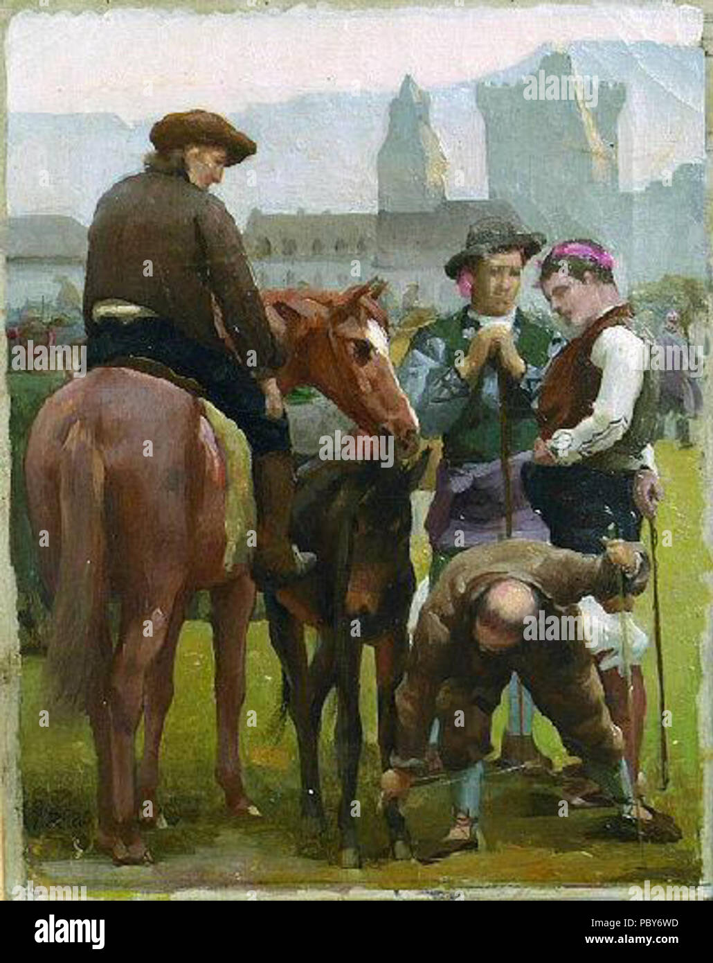 354 La Foire de saint Martin à Pau, étude Banque D'Images