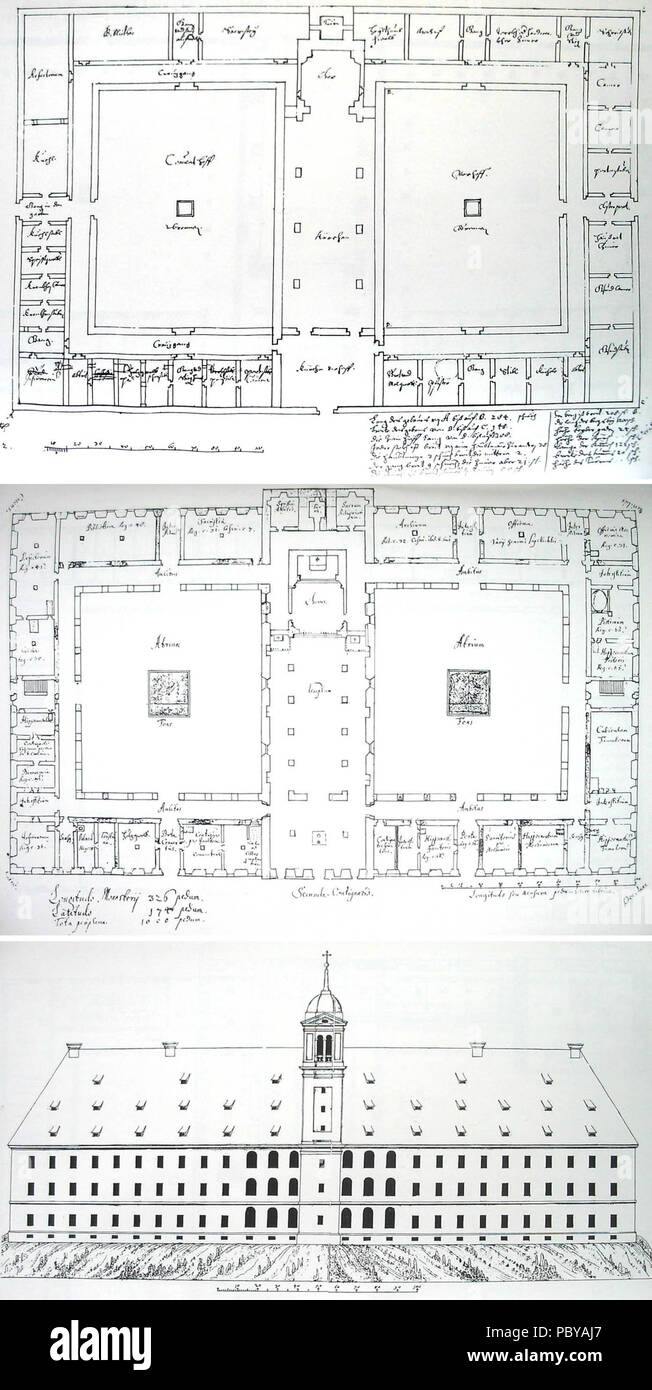 240 Georgenberg 'projet' Eggen, 1647 Herschl Gumpp 1649 Banque D'Images