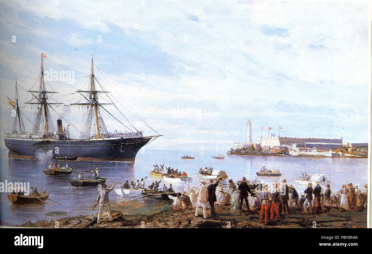 182 El Correo entrando en El Puerto de La Habana Banque D'Images