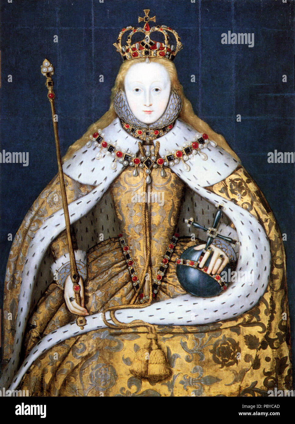 184 Elizabeth I à coronation robes Banque D'Images