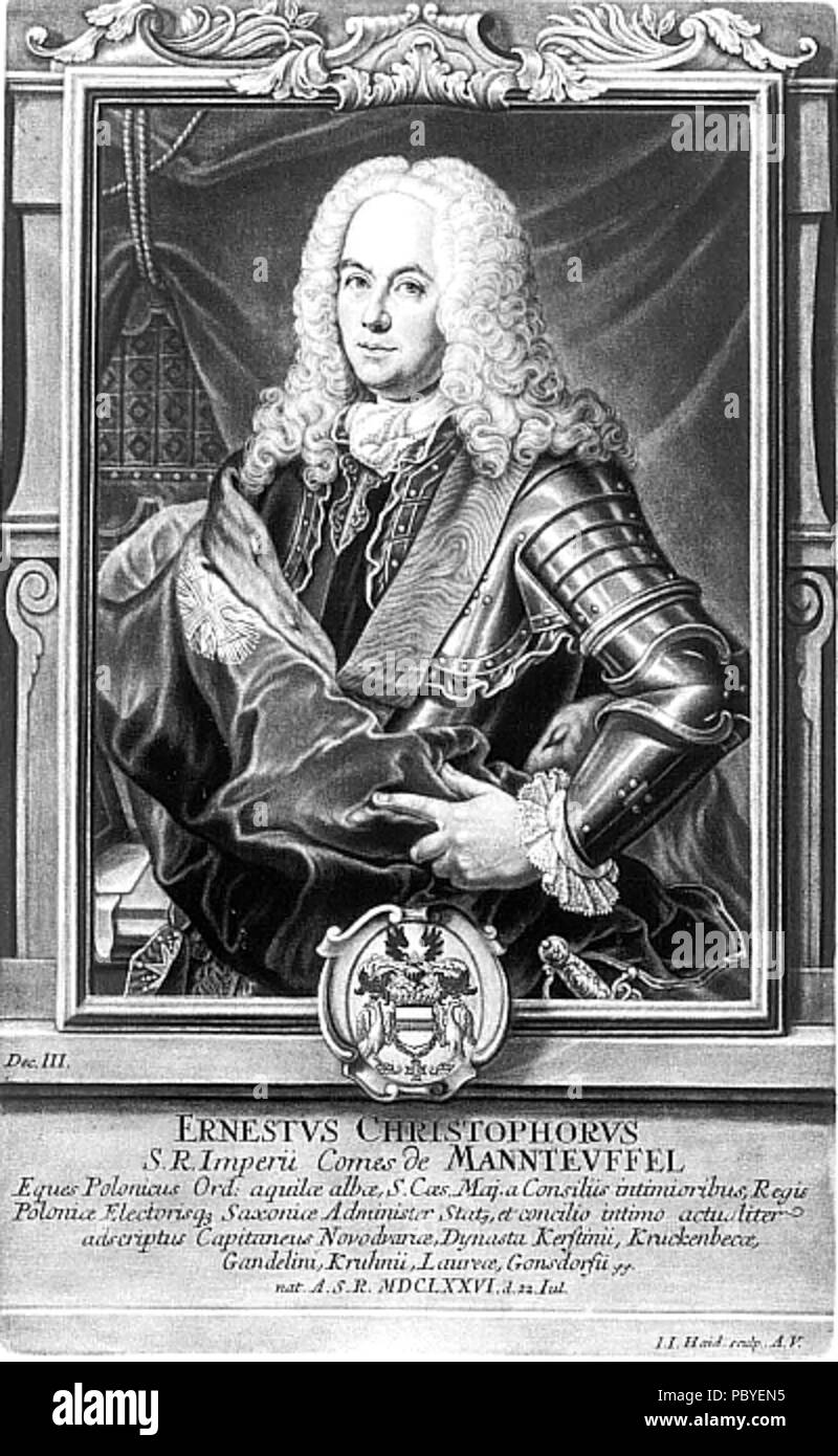 194 Ernst Christoph von Manteuffel Banque D'Images