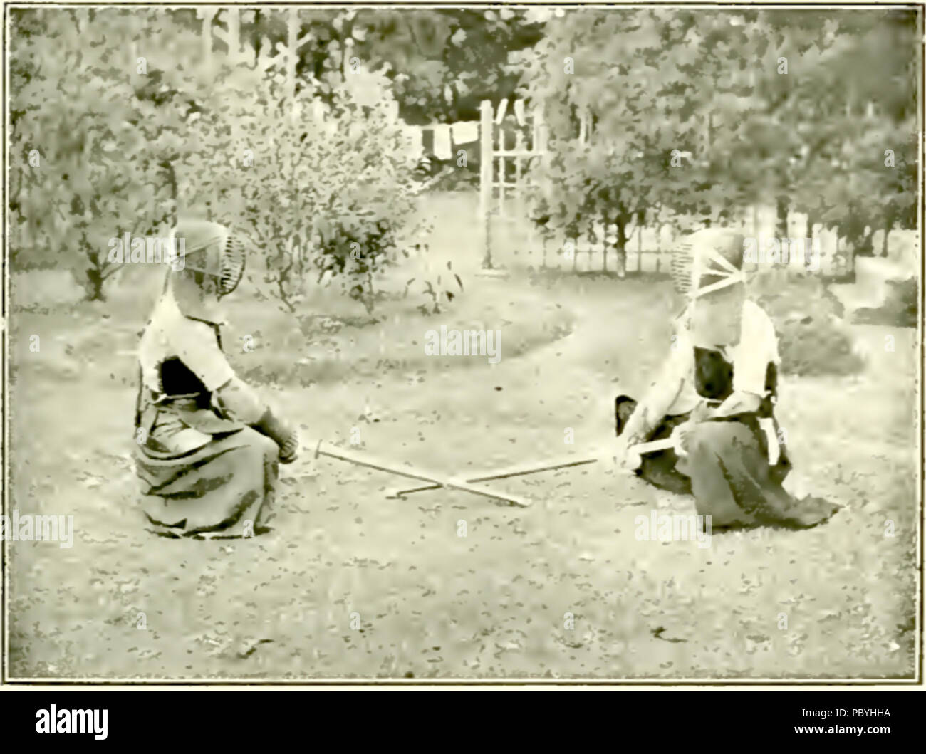 208 combattants de kendo au Japon avant la salute Banque D'Images