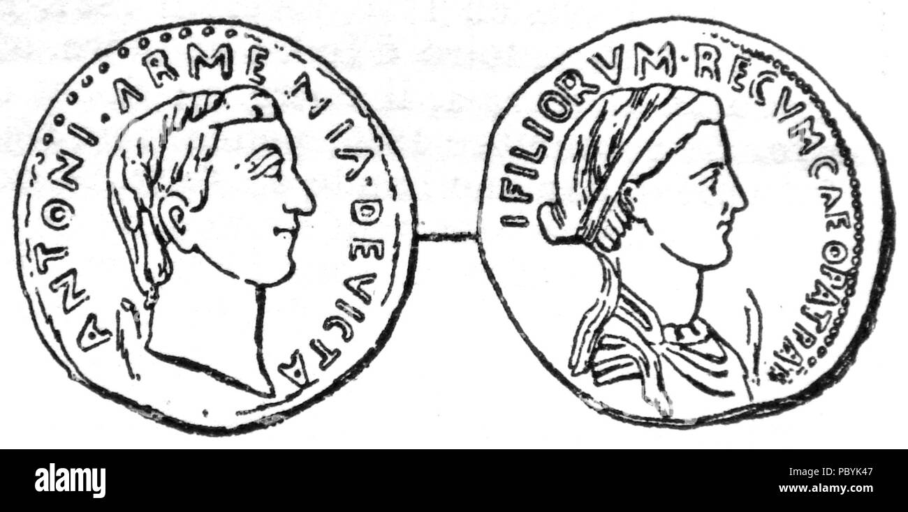 52 AntonyAndCleopatraCoin Banque D'Images